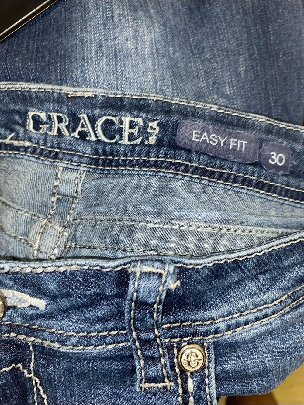 Grace in LA • Women's • Medium-Dark Blue • Bootcut • Stretch Jeans • Sz 30